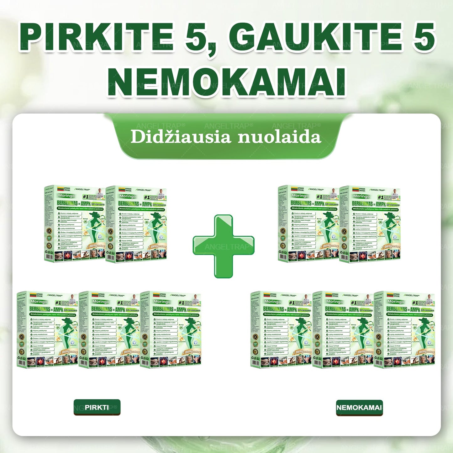 👩‍⚕️ 𝐴𝑁𝐺𝐸𝐿𝑇𝑅𝐴𝑃® 𝐌𝐨𝐫𝐢𝐧𝐠𝐚 × 𝐁𝐞𝐫𝐛𝐞𝐫𝐲𝐧𝐚 × 𝐀𝐌𝐏𝐊 𝟏𝟎 в 𝟏 – Nano mikroadatinis pleistras svorio metimui | Tik 1 kartą per dieną ✅ Matomi pokyčiai per 𝟕 dienas – nutukimui, širdies ir kraujagyslių sveikatai, diabetui ir sąnarių problemoms gydyti